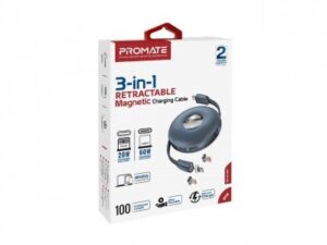 PROMATE Quiver Foldable magnetic cable USB-C to USB-C / Lightning / microUSB / 1m  ID