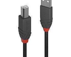 Cablu Lindy 2m USB 2.0 Type A to B Anthr, "LY-36673" (timbru verde 0.18 lei)