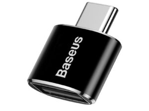 ADAPTOR Baseus Mini OTG, USB 2.0(M) la USB Type-C(T), corp metalic, negru "CATOTG-01" (timbru verde 0.18 lei) - 6953156263512