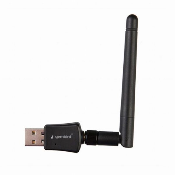 ADAPTOR RETEA GEMBIRD , extern, USB 2.0, suporta pana la 802.11n 300 Mbps, antena detasabila, "WNP-UA300P-02" (timbru verde 0.18 lei)