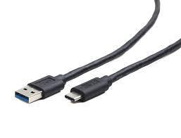 CABLU alimentare si date GEMBIRD, pt. smartphone, USB 3.0 (T) la USB 3.1 Type-C (T), 36W, 3m, negru, "CCP-USB3-AMCM-10" (timbru verde 0.18 lei)