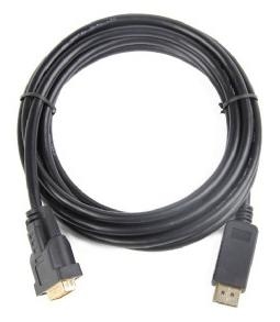 CABLU video GEMBIRD, adaptor DisplayPort (T) la DVI-D DL (T), 3m, rezolutie maxima Full HD (1920 x 1080) la 60Hz, negru, "CC-DPM-DVIM-3M" (timbru verde 0.8 lei) - Image 2