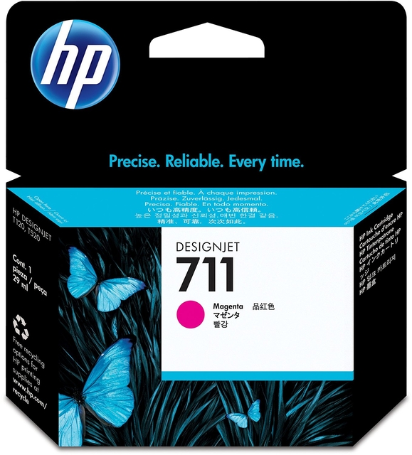 Cartus Cerneala Original HP Magenta, nr.711, pentru DesignJet T120|T520, , (timbru verde 0.15 lei), "CZ131A" - Image 2