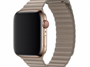 Devia Elegant Leather Loop(44mm) for Apple Watch stone