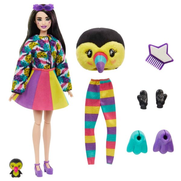 Barbie® Cutie Reveal Džungli seeria nukk - Tuukan - Image 2