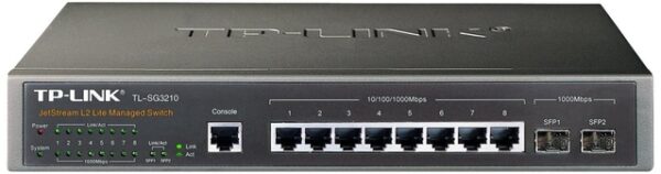 Switch TP-Link cu management L2+, 8 Porturi Gigabit, 2 x SFP Gigabit "TL-SG3210" (timbru verde 2 lei) - Image 2