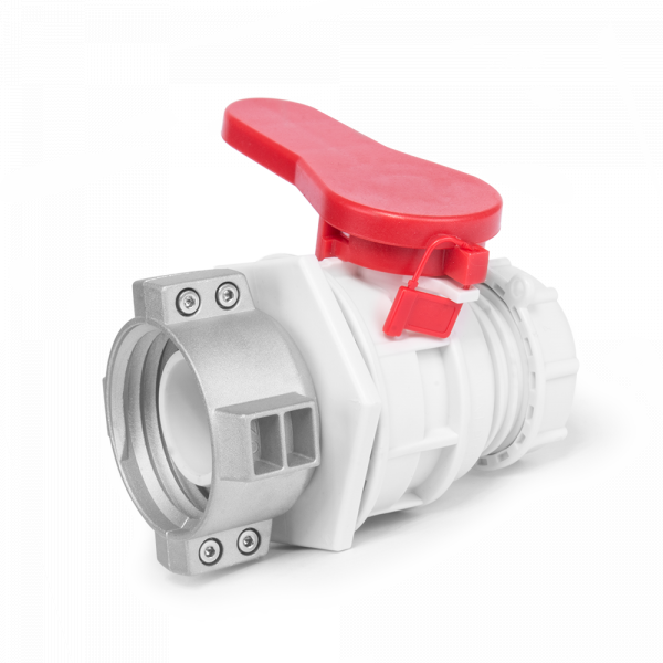 IBC ball valve GW S60x6 (metal flange) with an outlet, male thread S60x6 - Image 3