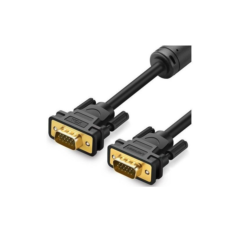 CABLU video Ugreen, "VG101" VGA (T) la VGA (T), 1.5m, ecranat, negru, "11630" (timbru verde 0.8 lei) - 6957303876303