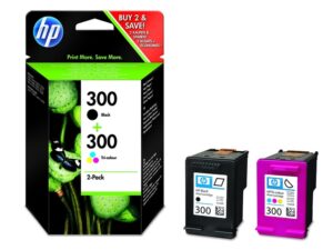 HP 300 Dvojbalení černé/tříbarevné originální inkoustové kazety
