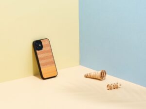 MAN&WOOD case for iPhone 12 mini herringbone arancia black