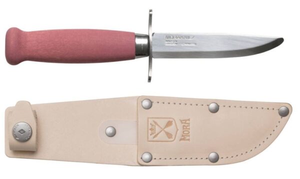 Morakniv Scout 39 Safe Outdoor Knife – 2.0mm Tipless Stainless Blade, Birch Handle, Lingonberry