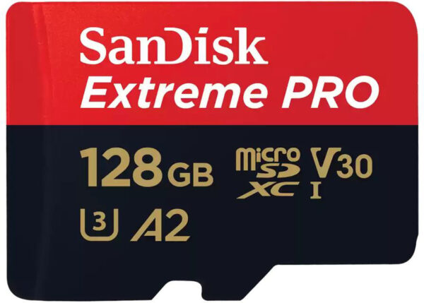 SanDisk Extreme PRO microSDXC 128GB + SD Adapter + 2 years RescuePRO Deluxe up to 200MB/s & 90MB/s Read/Write speeds A2 C10 V30 UHS-I U3 - Image 2