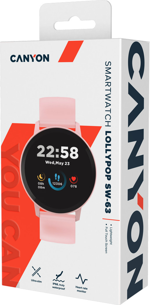 CANYON smart watch Lollypop SW-63 Pink - Image 7