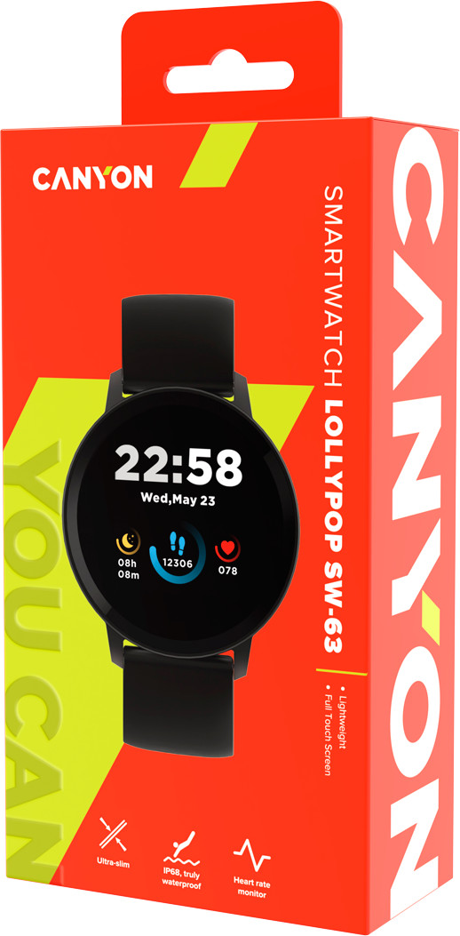 CANYON smart watch Lollypop SW-63 Black - Image 7