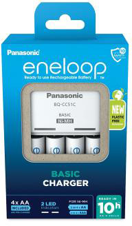 Panasonic Eneloop Batteries Charger + 4x AA 2000 mAh