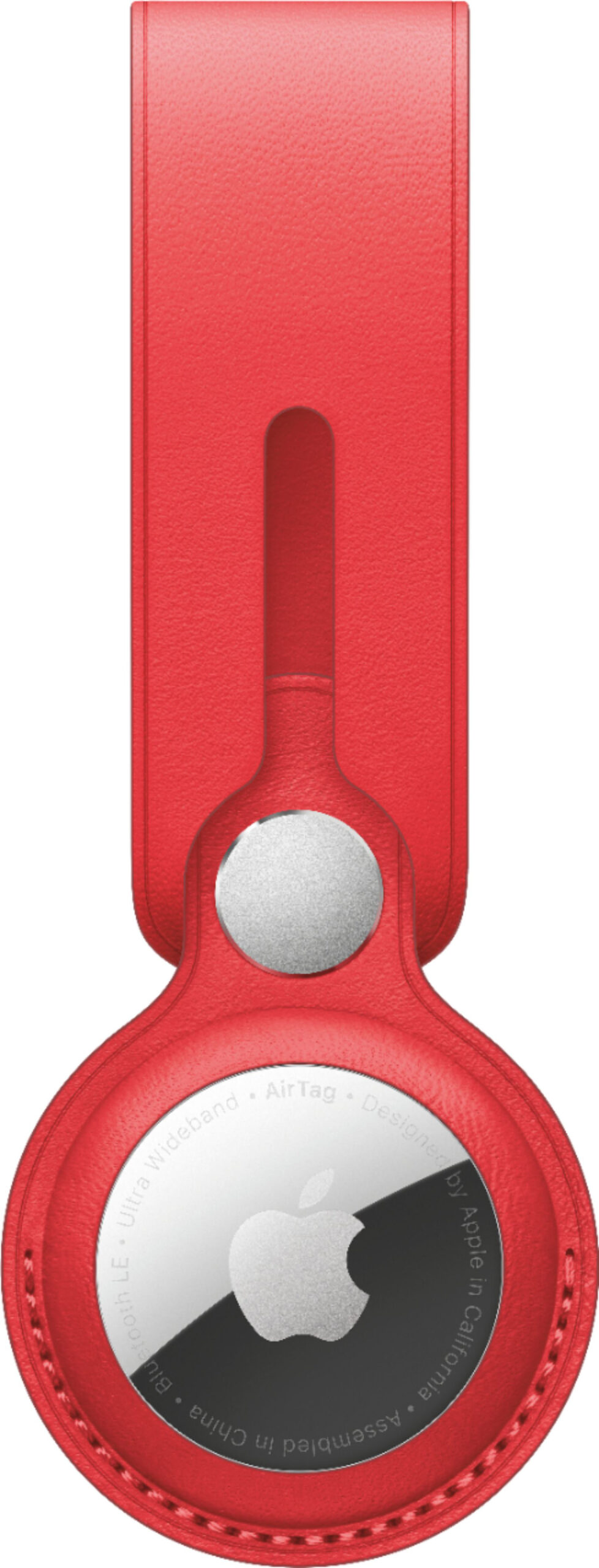 Apple AirTag Leather Loop, red