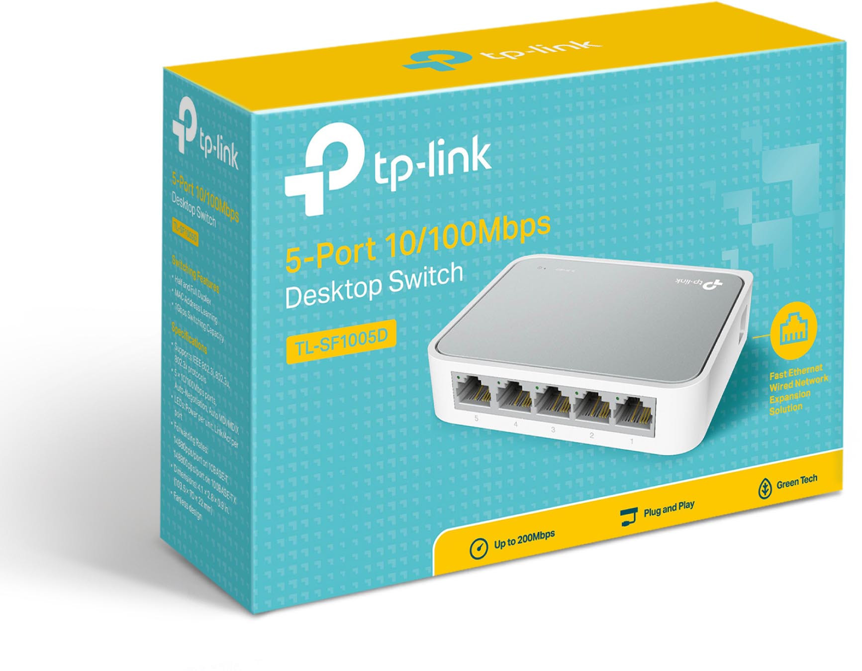 SWITCH TP-LINK 5 porturi 10/100Mbps, carcasa plastic TL-SF1005D" ean6935364020064 219 001 001 / 150960.3 (timbru verde 2 lei) - Image 6