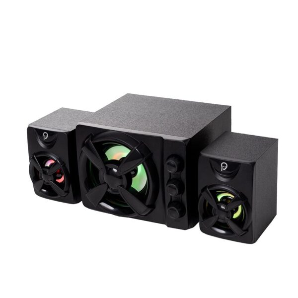 BOXE SPACER Gaming 2.1, RMS: 11W (2 x 3W + 5W), control volum, bass si inalte, subwoofer lemn MDF, 3 x LED, USB power, black, "SPB-THUNDER" (timbru verde 2.00 lei) 43501938