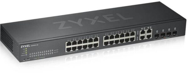 Zyxel GS1920-24v2, 28-port Gigabit WebManaged switch: 24x Gigabit metal +  4x Gigabit combo (metal/SFP), IPv6