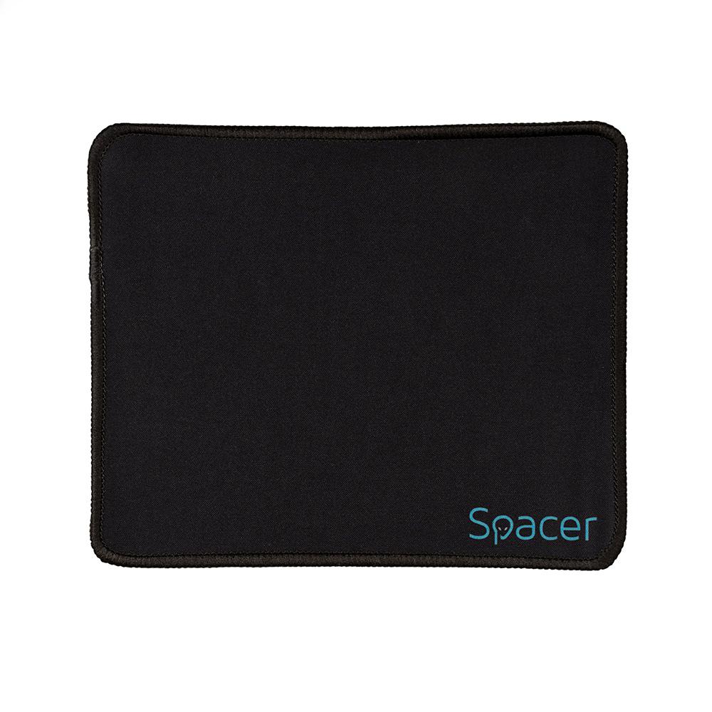 MousePAD SPACER, cauciuc si material textil, cusut pe margine, 220 x 180 x 2 mm, negru "SP-PAD-S" 45506698
