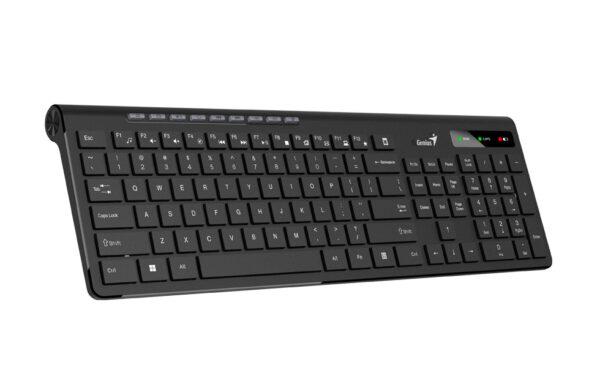 TASTATURA GENIUS wireless, multimedia, 104 taste + 12 taste multimedia, design ergonomic, USB, negru, "SlimStar 7230" "31310021400" (timbru verde 0.8 lei)
