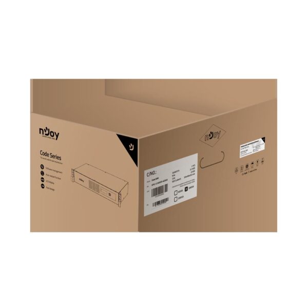 UPS NJOY, "CODE 1000", Line Int. cu sinusoida pura cu management, rack, 1000VA/600W, AVR, IEC x 8, 2 x baterie GP07122L, display LCD, back-up 1 - 10 min., "UPLI-LI100CO-AZ01B" (timbru verde 11 lei)