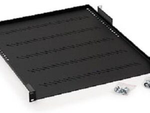 RAFT FIX perforat TRITON 1U, pt rack 19 inch, adancime 750 mm, sarcina maxima 80 Kg, gri, "RAC-UP-750-A1"
