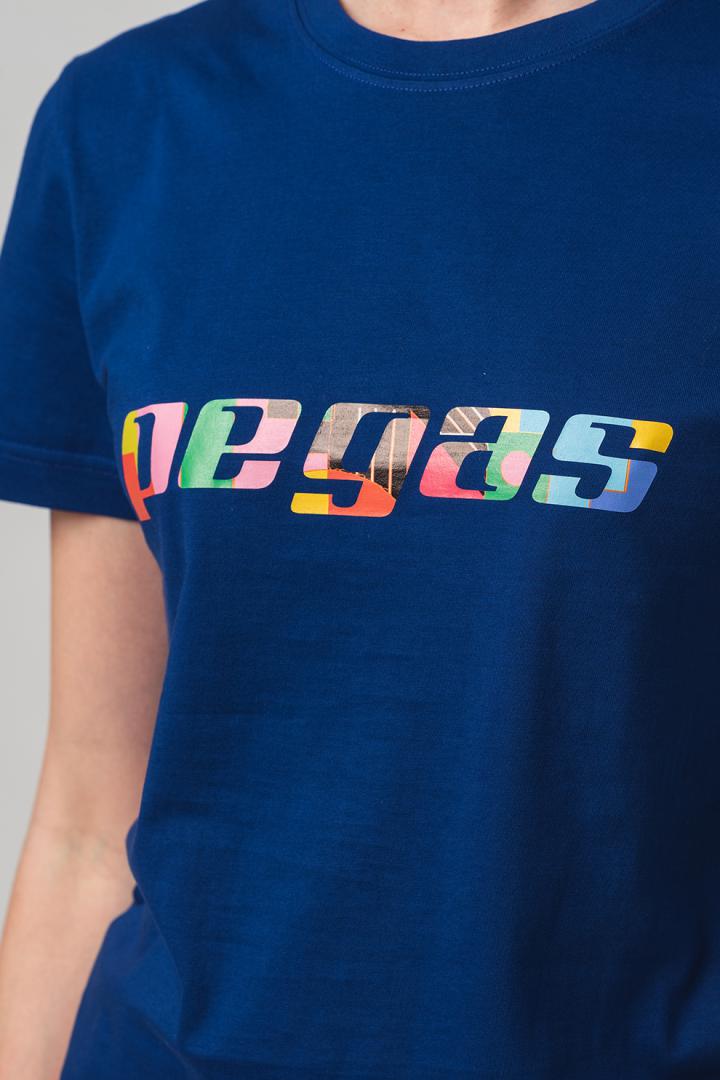 TRICOU LOGO MULTICOLOR FEMEI ROYAL BLU - Image 2