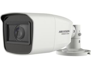 CAMERA supraveghere HIKVISION bullet, pt. exterior, dist. IR 70 m, lentila varifocala 2.7 - 13.5MM, 2 Mpx, cu fir, carcasa metal, "HWT-B323-Z" (timbru verde 0.8 lei)
