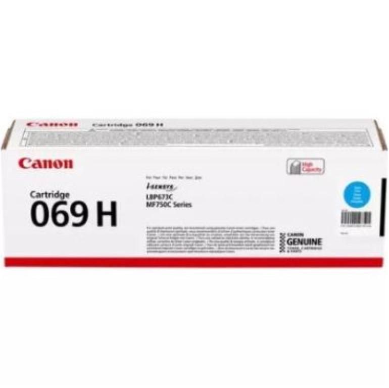 Canon originální vysokokapacitní toner Cartridge 069 H C azurový, MF752Cdw, 754Cdw, LBP673Cdw, kapacita 5 500 stran