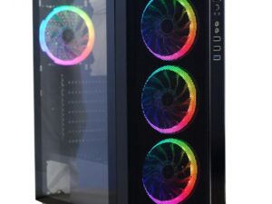 CARCASA SPACER - gaming, Middle Tower, ATX, "RAINBOW", fara sursa, sticla securizata, 4 x ARGB fan, USB 2.0 x 2, USB 3.0 x 1, HD-Audio, mesh, HUB, telecomanda, panou frontal plasa metalica+aluminiu, "SPCS-GC-RAINBOW" (timbru verde 0.35 lei)