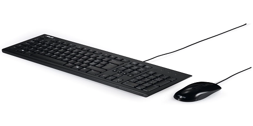 ASUS U2000 Keyboard + Mouse Kit Optical 1000DPI USB 1Y Black, "90-XB1000KM000R0-" (timbru verde 0.8 lei)