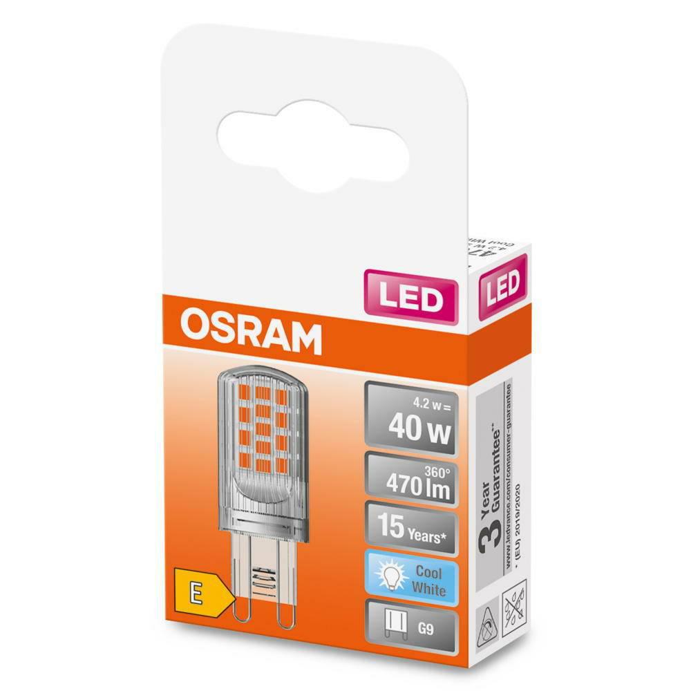 LEDPIN40 CL 4,2W/840 230V G9 FS1 OSRAM "000004058075432420" (timbru verde 0.45 lei)