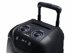 Boxa portabila AKAI, tip troller, 50 W RMS, Bluetooth, acumulator 4500 mAh, "ABTS-X10 PLUS" (timbru verde 11 lei)