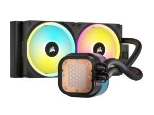Cooler Corsair "iCUE LINK H100i RGB", skt universal, racire cu lichid, ventilator 120 mm x 2, 2400 rpm, iluminat RGB, "CW-9061001-WW" (timbru verde 2 lei)