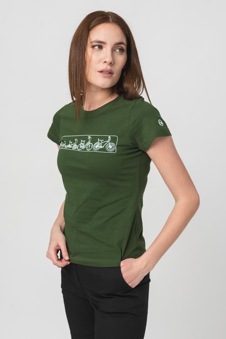 TRICOU LOGOMULTICOLOR FEMEI BOTTLE GRE