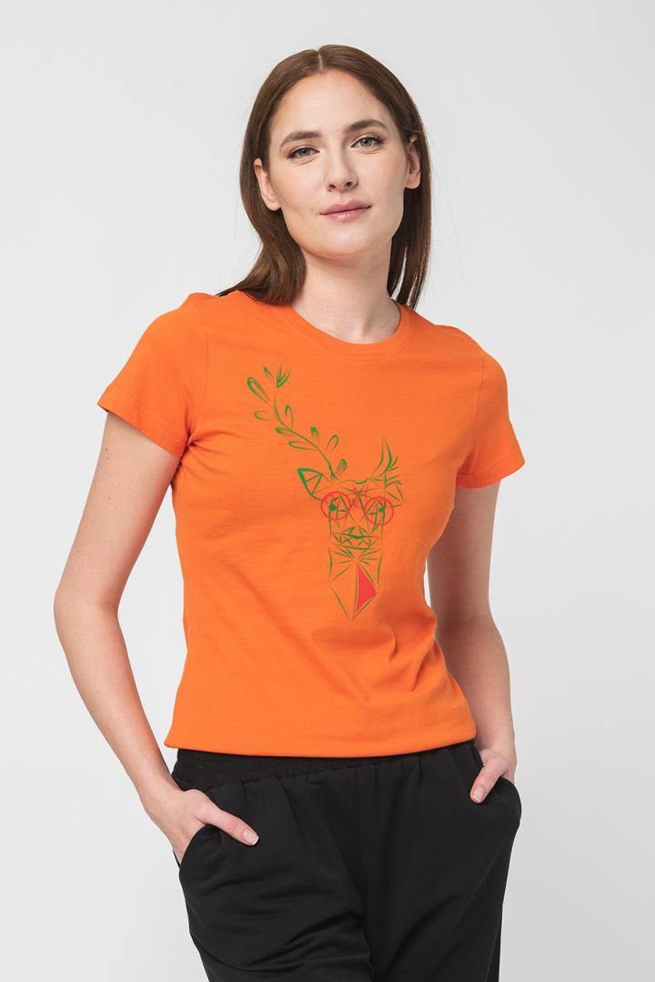 TRICOU CERB FAMILIE FEMEI ORANGE-M - Image 2