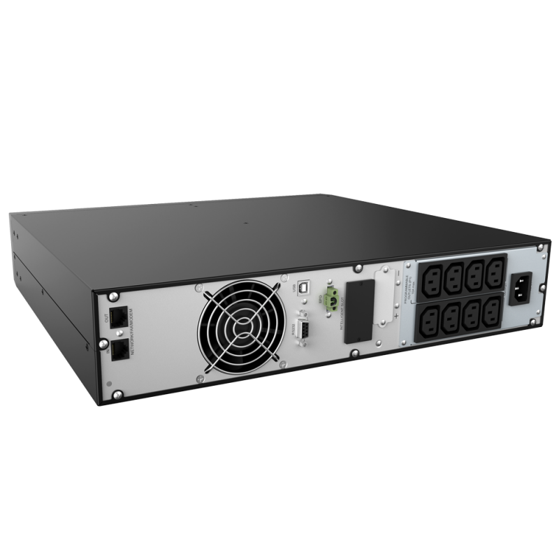 UPS Njoy "Balder 1000", Online, Tower/rack, 1000 W, fara AVR, IEC x 8, display LCD, back-up 11 - 20 min. "UPCMCOP110HBAAZ01B" (timbru verde 11 lei) - Image 2