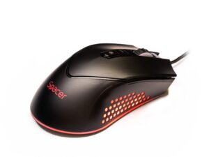 MOUSE Spacer - gaming, gaming, cu fir, USB, optic, 12.000 dpi, butoane/scroll 7/1, iluminare RGB, negru, "SPGM-ALIEN-NOVA" (timbru verde 0.18 lei)