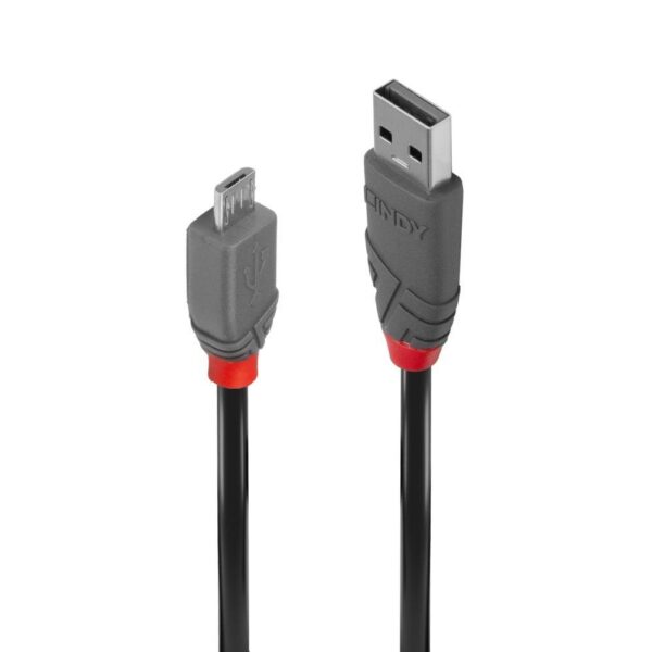 CABLU alimentare si date Lindy pt.smartphone  Micro-USB (T) la USB 2.0 (T), 2 m, PVC, negru, "LY-36733" (timbru verde 0.08 lei)