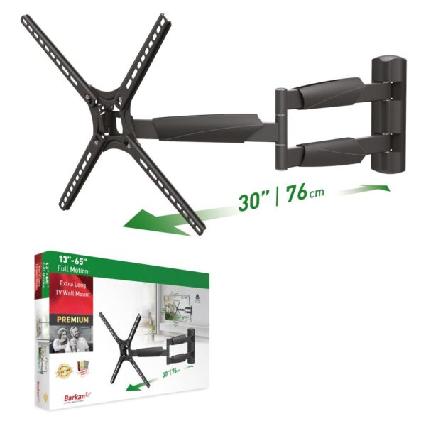 Barkan TV Wall Mount 13"- 65" Black "BM343XL" - Image 2