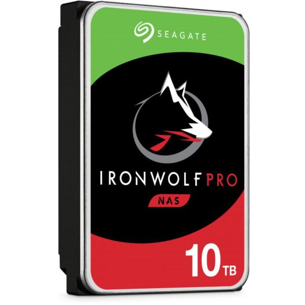 HDD NAS SEAGATE IronWolf Pro 10TB CMR 3.5", 256MB, SATA 6Gbps, 7200RPM, RV Sensors, Rescue Data Recovery Services 3 ani, TBW: 550TB, "ST10000NT001"