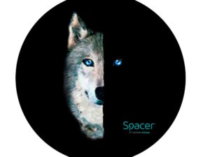 Covor pentru scaun gaming SPACER, protectie parchet, cauciuc si material textil, 1200 x 3mm, rotund, WOLF 46501470 "SPFP-WOLF-120"