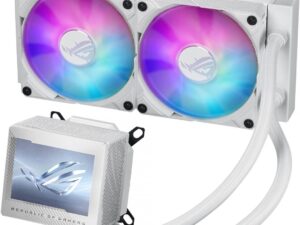 Cooler Asus "ROG RYUJIN III 240 ARGB", skt universal, racire cu lichid, ventilator 120 mm x 2, 2200 rpm, iluminat ARGB, "ROG RYUJIN III 240 ARGB WHT" (timbru verde 2.00 lei)