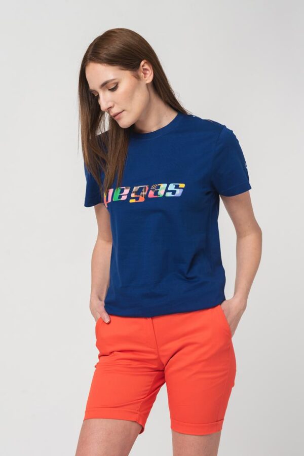 TRICOU  LOGO MULTICOLOR FEMEI  ROYAL BLU - Image 3