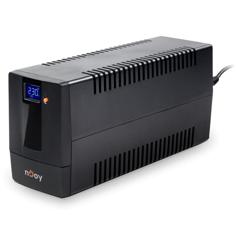 UPS NJOY, "HORUS P 600", Line Int. cu management, mini tower, 600VA/360W, AVR, Schuko x 2, 1 x baterie GP07122L, display LCD, back-up 1 - 10 min., "PWUP-LI060H1-AZ01B" (timbru verde 11 lei) - Image 2