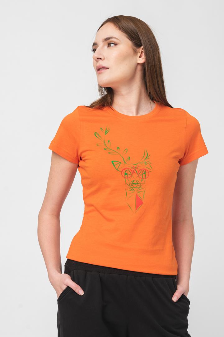 TRICOU CERB FAMILIE FEMEI ORANGE-M - Image 4