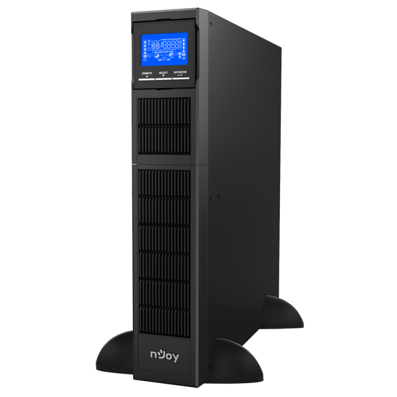 UPS Njoy "Balder 1000", Online, Tower/rack, 1000 W, fara AVR, IEC x 8, display LCD, back-up 11 - 20 min. "UPCMCOP110HBAAZ01B" (timbru verde 11 lei) - Image 3