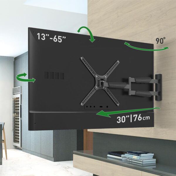 Barkan TV Wall Mount 13"- 65" Black "BM343XL" - Image 6