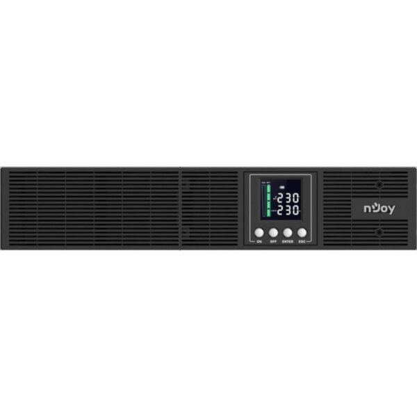 UPS NJOY, "Aster 3000", Online cu sinusoida pura, rack, 3000VA/2700W, AVR, IEC x 8, 6 x baterie GP09122L, display LCD, back-up 11 - 20 min., "UPCMCOP930HASCG01B" (timbru verde 11 lei) - Image 2